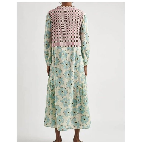 Gimaguas Womens Parati Floral Panal Printed Cotton Midi Dress Beach Cover New - Picture 5 of 16